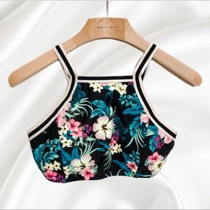 Floral Halter Swimwear Top